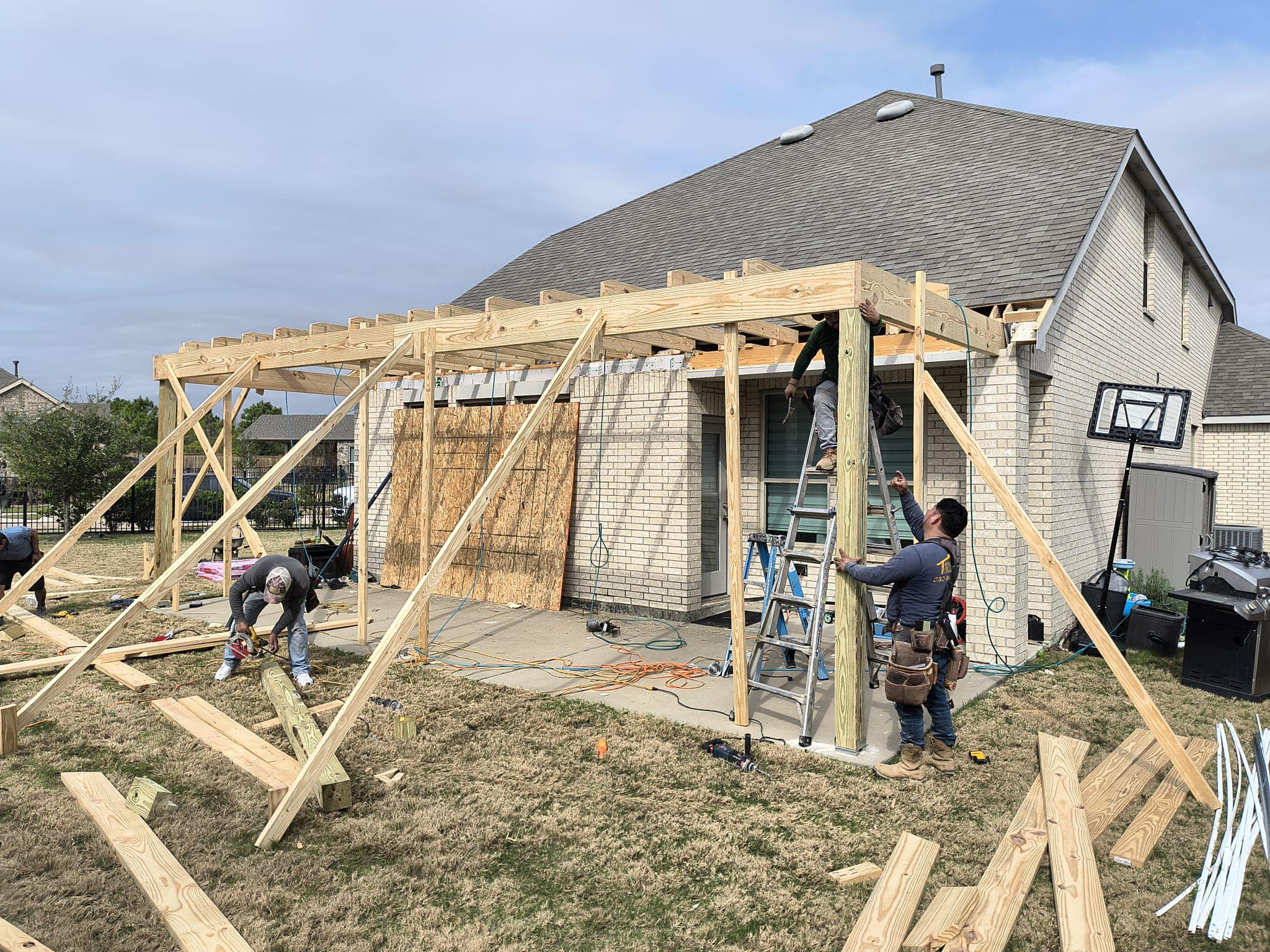 One Stop Outdoor Construction worksite showing quality craftsmanship